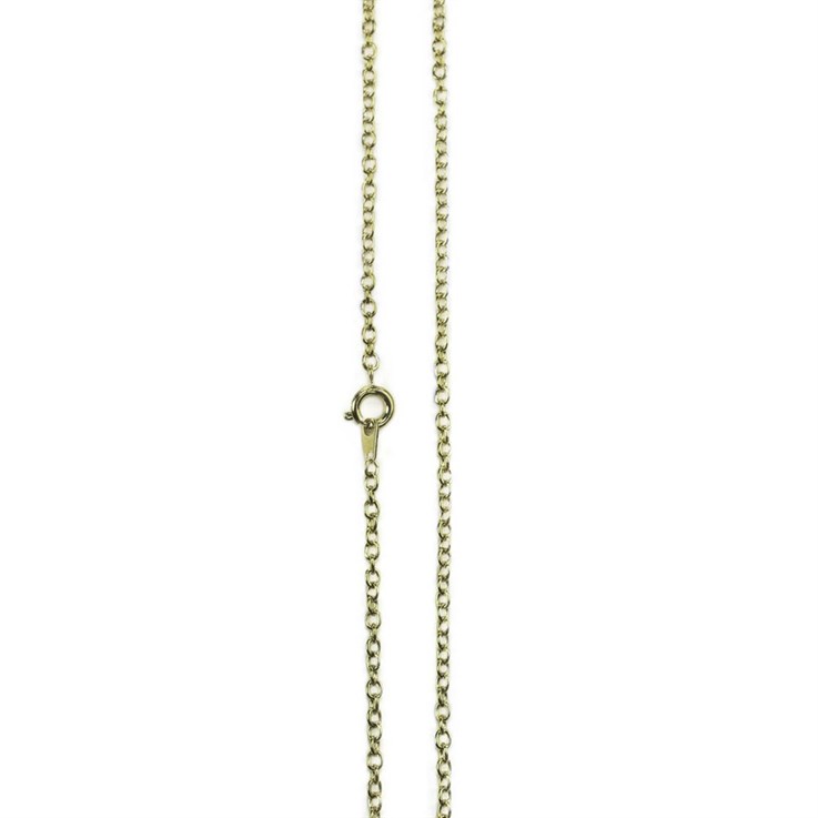 24" Medium Trace Chain Finished Necklace  Gold Plated