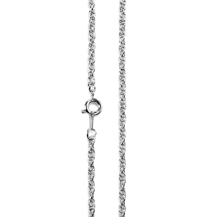 16" POW Rope Chain Finished Necklace Silver Plated