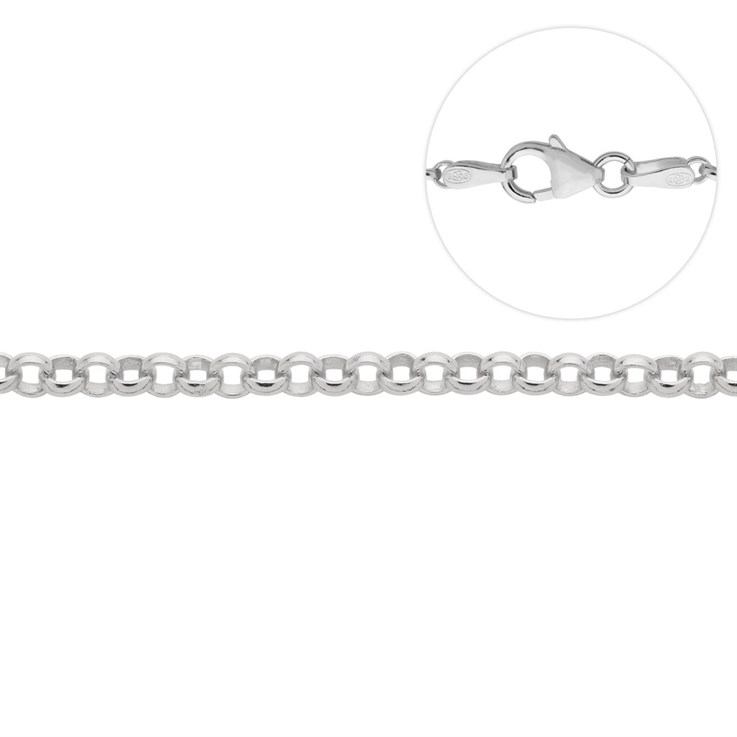 16"  Belcher Chain 1.65mm round link with Trigger Clasp ECO Sterling Silver (STS) (Anti Tarnish)