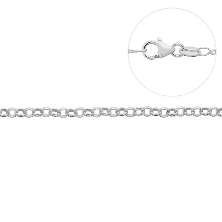 18" Belcher Chain 1.65mm round link with Trigger Clasp ECO Sterling Silver (STS) (Anti Tarnish)