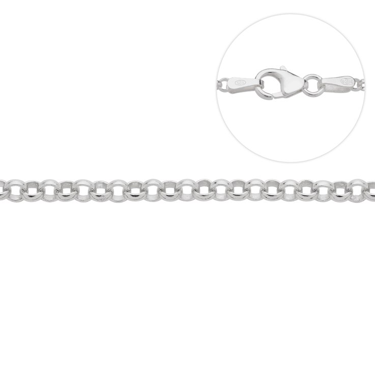 16" Heavy Belcher Chain with Trigger Clasp wire dia 0.35mm ECO Sterling Silver (STS) (Anti Tarnish)