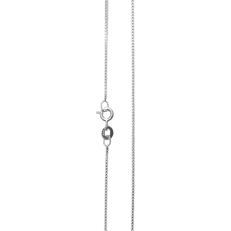 Stn. 18" Box Chain 0.93mm Sterling Silver (STS)