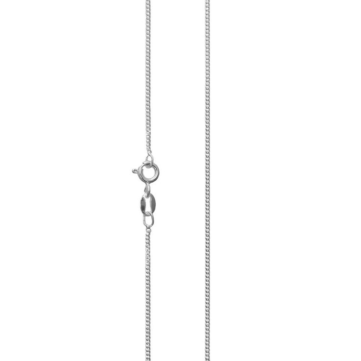 16" Superior Curb Chain wire dia 0.30mm Diamond Cut Eco Sterling Silver (STS)  (Anti Tarnish)