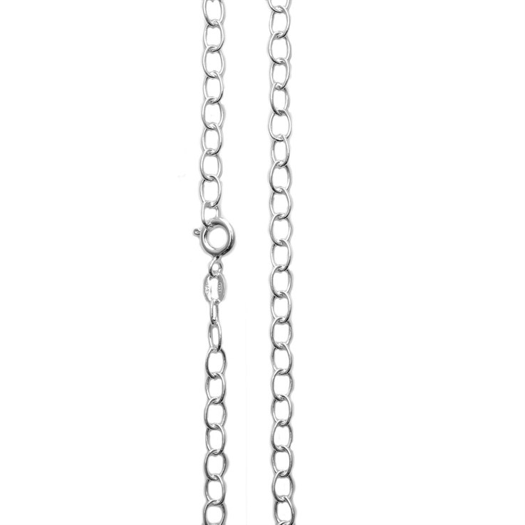 16" Charm Necklace Chain Light with trigger fastener ECO Sterling Silver (STS) (Anti Tarnish)