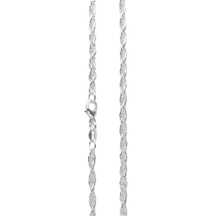 18" POW Rope wire dia 0.40mm Chain ECO Sterling Silver (STS) (Anti Tarnish)