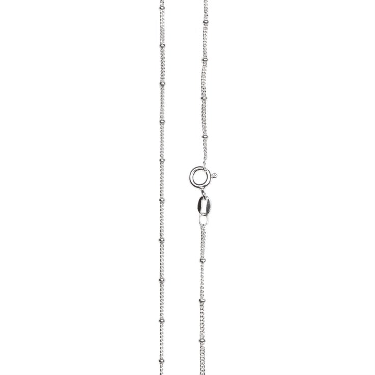 16"  Superior Satellite Bead Chain ECO Sterling Silver (Anti Tarnish)