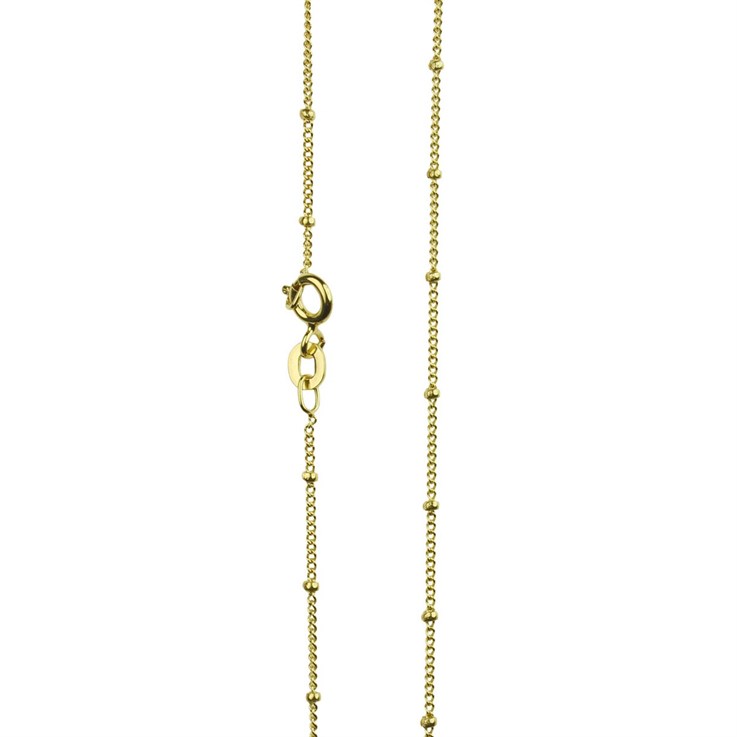 18" Satellite Chain Gold Plated Vermeil Sterling Silver (Extra Durable)