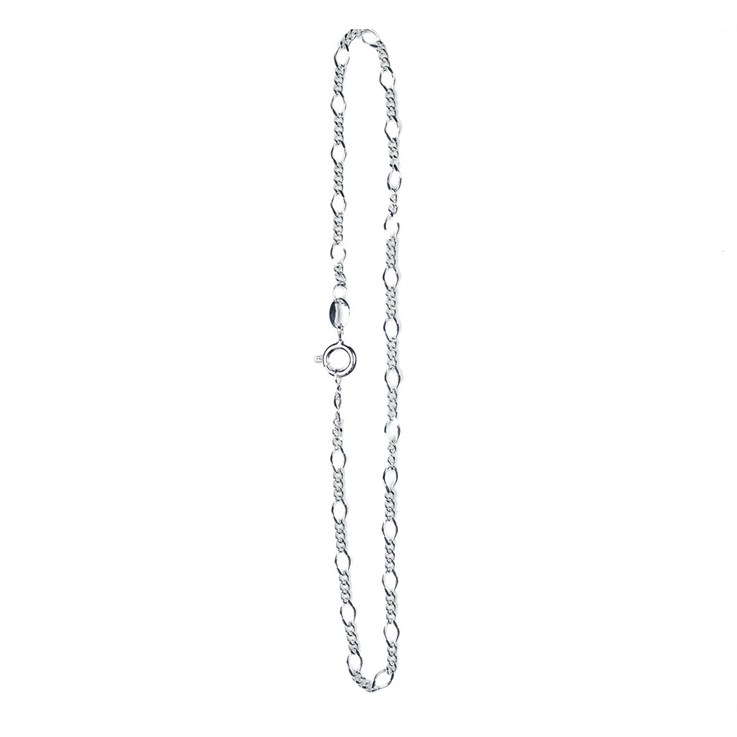 Superior Figaro Chain Anklet 9" with trigger clasp Eco Sterling Silver (STS) (Anti Tarnish)
