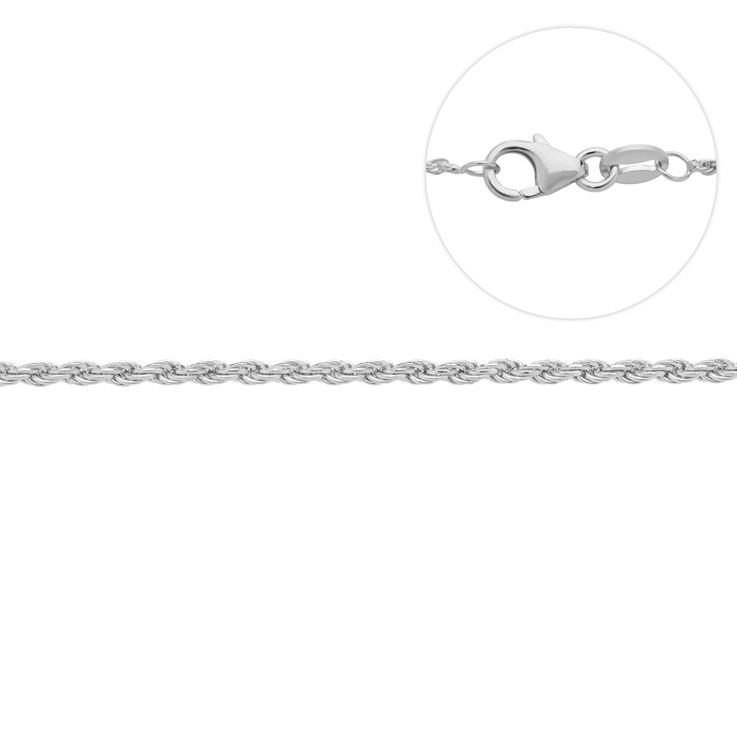 Superior Rope Reduction (Adjustable) Chain 18" ECO Sterling Silver (Anti Tarnish)