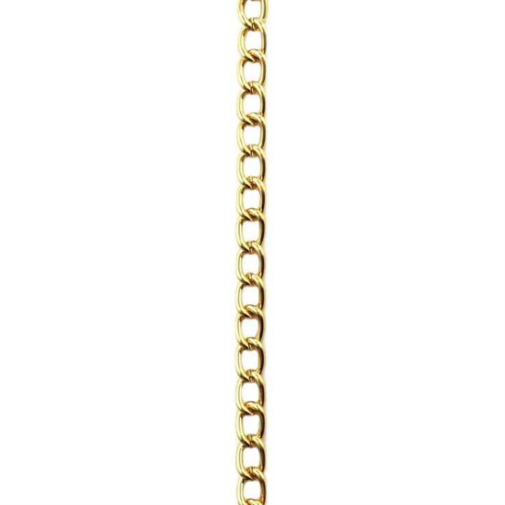 Elongated Curb Chain  Loose Chain by the Metre Gold Plated