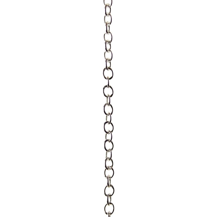 Superior Oval Cable Trace Chain Link Size 2.95x3mm  Silver Plated  Loose by the Metre