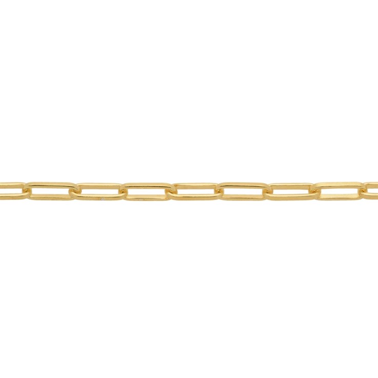 Mini Rectangle Trace Chain Loose By the Metre Gold Plated ECO Superior Sterling Silver Vermeil (Anti Tarnish)