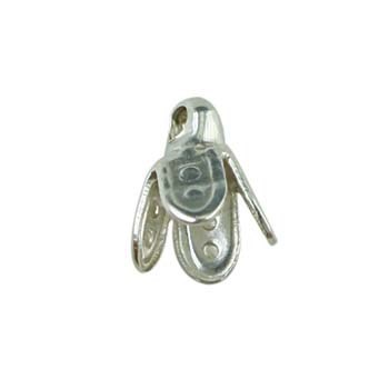 Bell Cap Small 4 prong Pendant Mount Sterling Silver (STS)