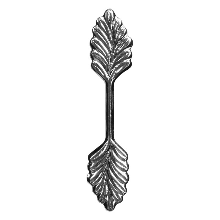 Leaf Pendant Glue On Mount 35mm Silver Plated
