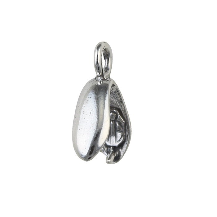 Pear Shape 14mm Pendant Pinch Bail Sterling Silver (STS)