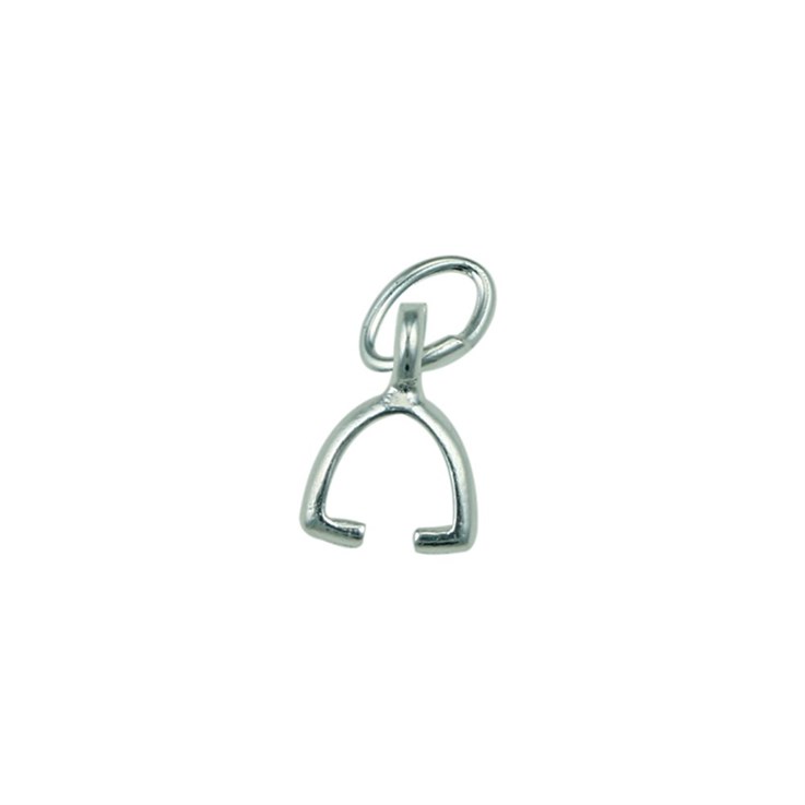 Stirrup Pendant Bail 6mm Silver Plated