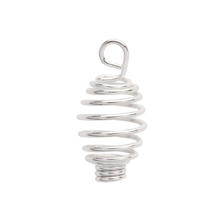Spiral Pendant 7mm approx  Silver Plated