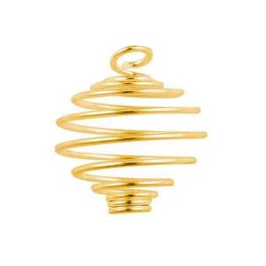 Spiral Pendant 8mm Gold Plated
