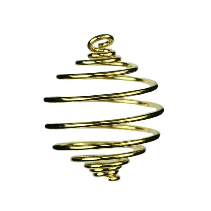 Spiral Pendant 14mm Gold Plated