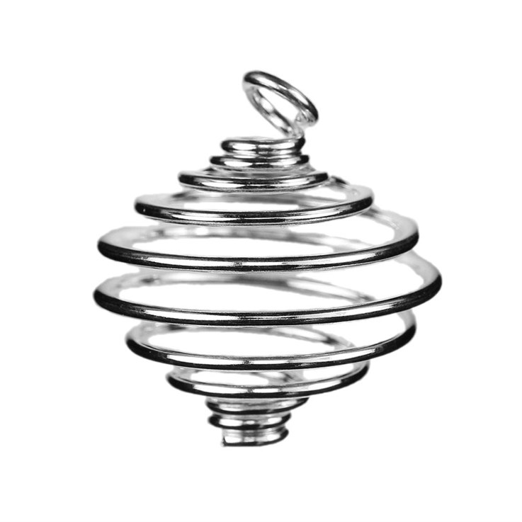 Spiral Pendant Heavy Gauge 25.5mm  Silver Plated
