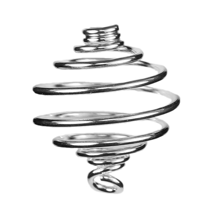 Spiral Pendant Heavy Gauge 18mm x 18mm Silver Plated