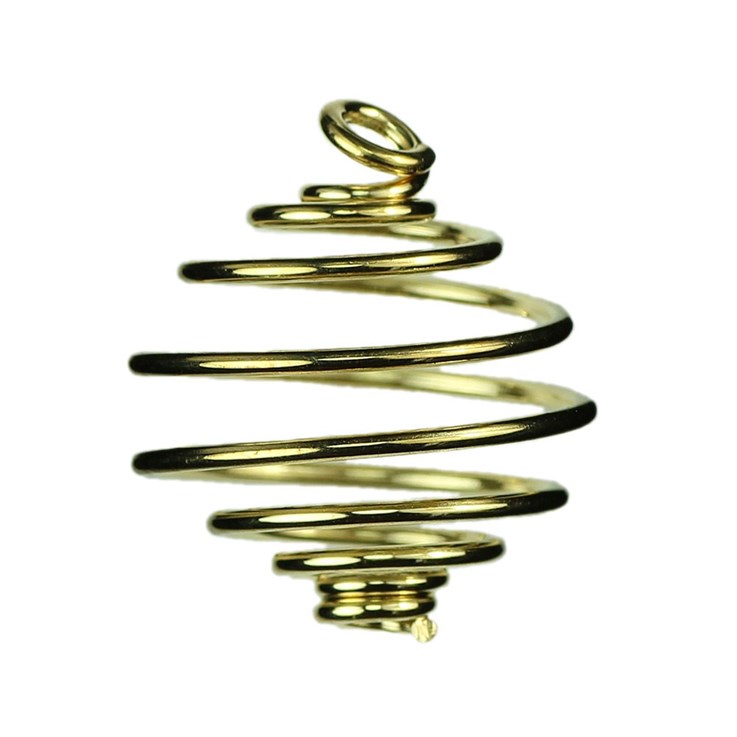 Spiral Pendant Heavy Gauge 18mm Gold Plated
