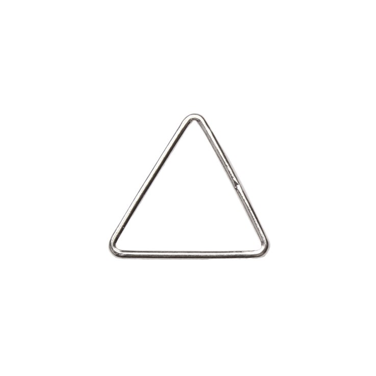 Solid Wire Open Triangle Pendant 15mm Sterling Silver