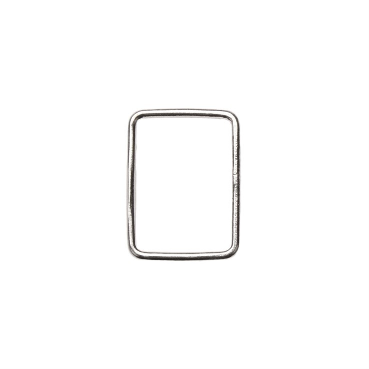 Solid Wire Open Rectangle Pendant 15x11mm Sterling Silver