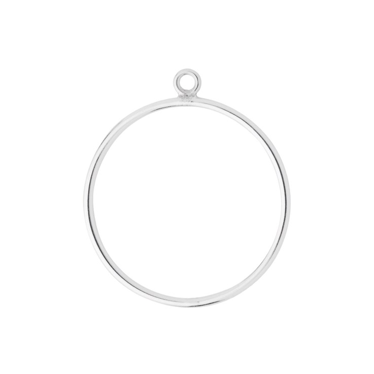 Round 20mm Pendant Frame Sterling Silver