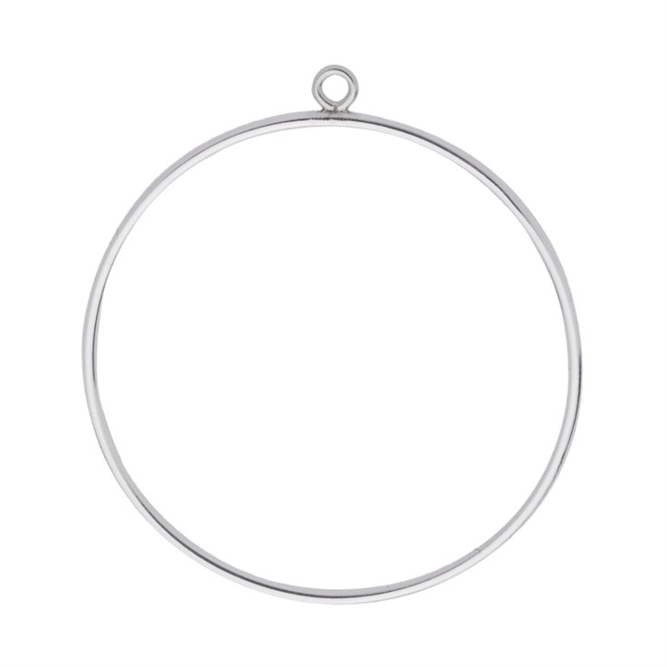 Round 30mm Pendant Frame Sterling Silver