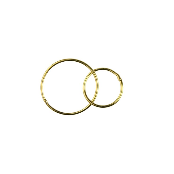 Interlinked Ring Connector 17mm & 12mm Gold Plated Vermeil Sterling Silver