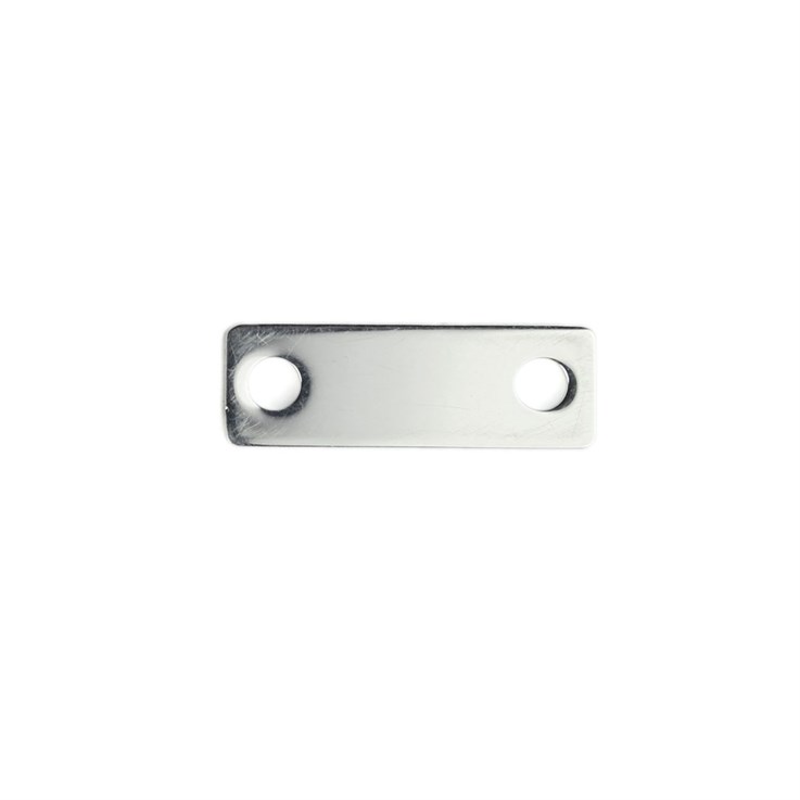 Superior 18x6mm Rectangle Tag 0.8mm Thick Sterling Silver (STS)