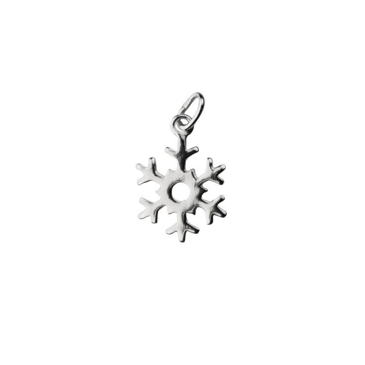 Snowflake Charm 11mm Sterling Silver (STS)