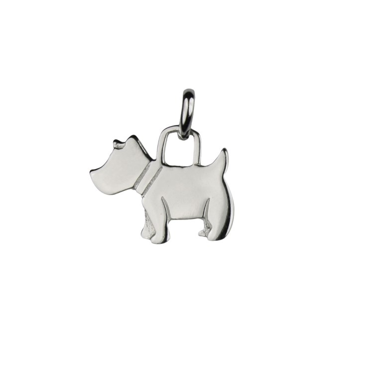 Scotty Dog Charm Pendant (15x13mm)  Sterling Silver (STS)