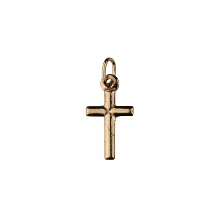 Charm Cross (15mm) Rose Gold Plated