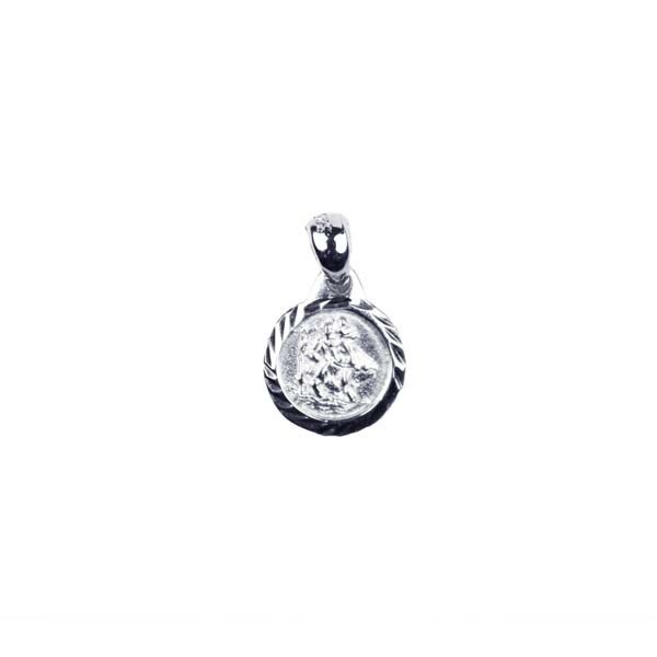 Saint Christopher Charm Pendant 10mm Sterling Silver (STS)