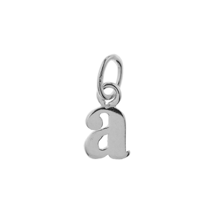 Lowercase Alphabet Letter a Charm Pendant Sterling Silver (STS)