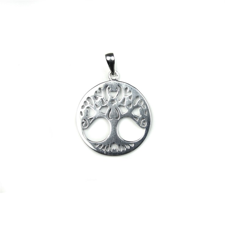 Tree of Life Pendant 23mm Sterling Silver (STS)