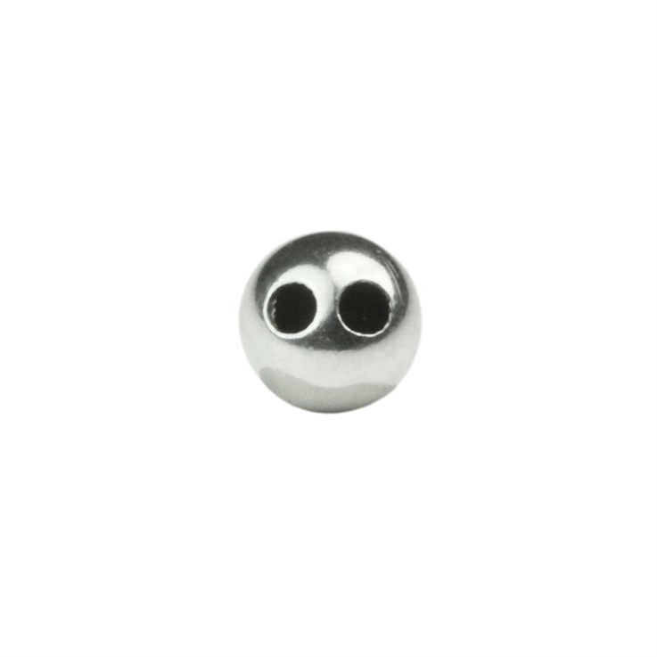 2 Hole  Ball Pendant 7mm Sterling Silver (STS)