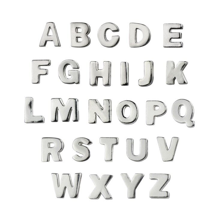 Capital Alphabet Letters A-Z Bead Set STS Sterling Silver