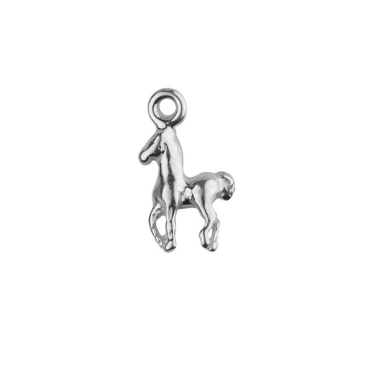 Tiny Horse Charm Pendant 7mm Sterling Silver (STS)