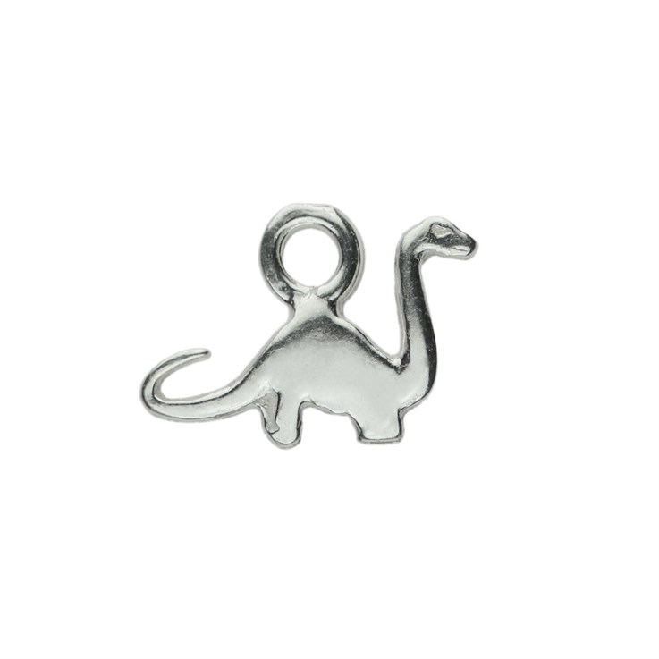 Tiny Dinosaur Charm Pendant 10x6mm Sterling Silver (STS)