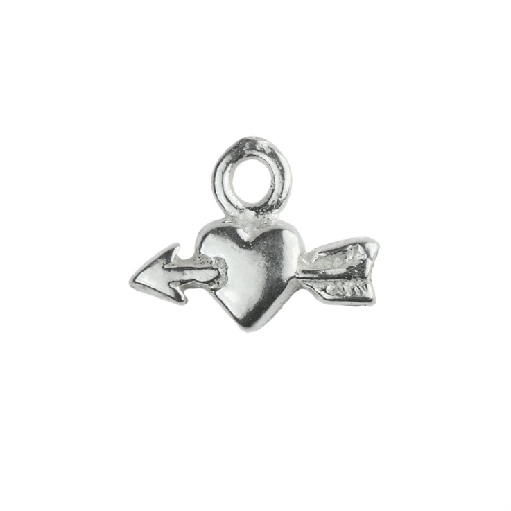 Tiny Cupids Arrow Charm Pendant 4x8mm Sterling Silver (STS)