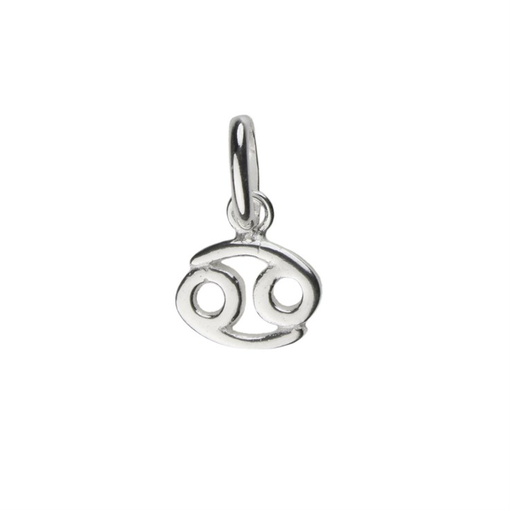 CANCER- Zodiac Sign Charm Pendant 9x8mm Sterling Silver (STS)