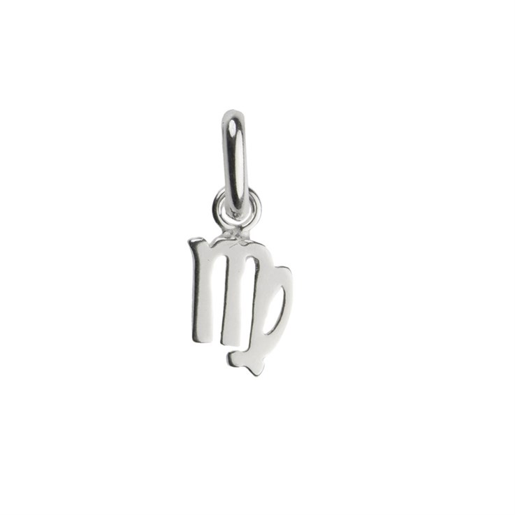 VIRGO- Zodiac Sign Charm Pendant 10x6mm Sterling Silver (STS)