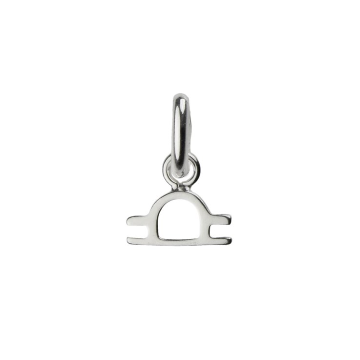 LIBRA- Zodiac Sign Charm Pendant 7x8mm Sterling Silver (STS)