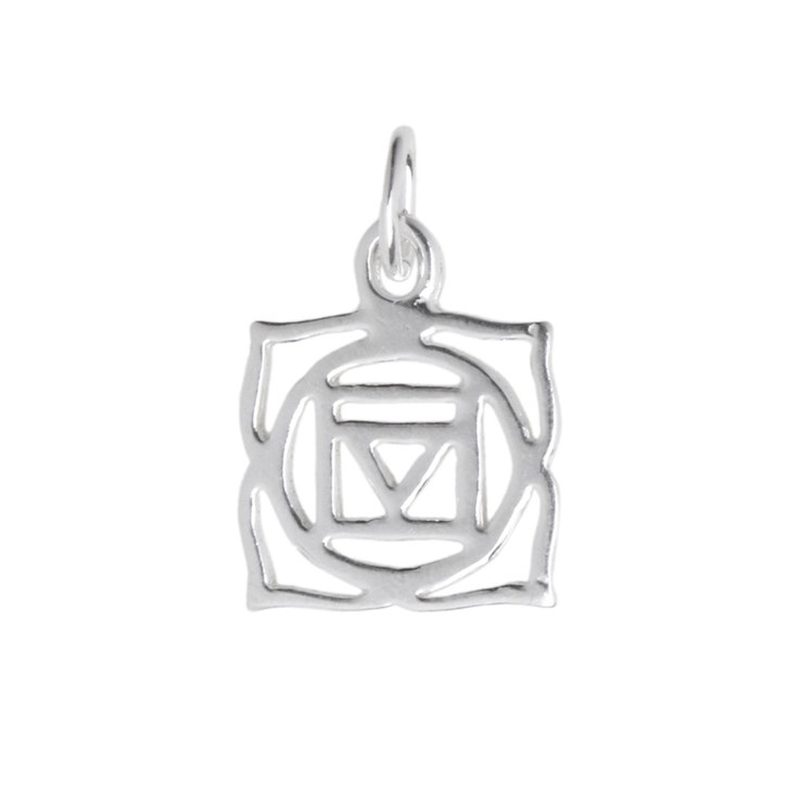 Chakra Root Charm Pendant Sterling Silver