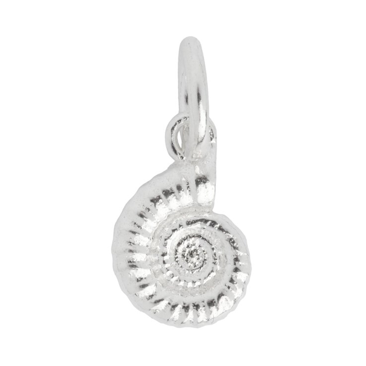 Ammonite Charm Pendant 12mm Sterling Silver