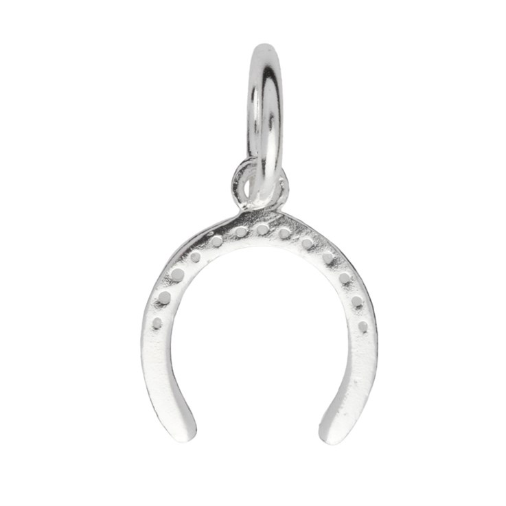 Horse Shoe 12mm Charm Pendant Sterling Silver