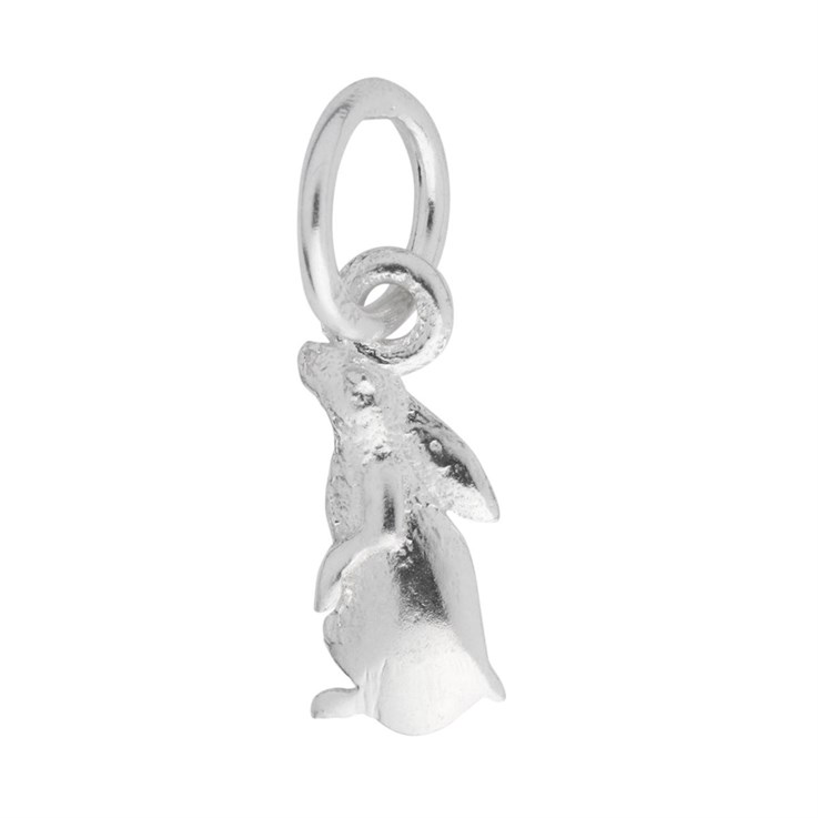 Star Gazing Hare 13mm Charm Pendant Sterling Silver